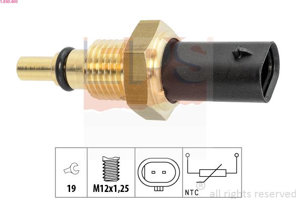 EPS 1.830.400 - Sensor, oil temperature www.autospares.lv