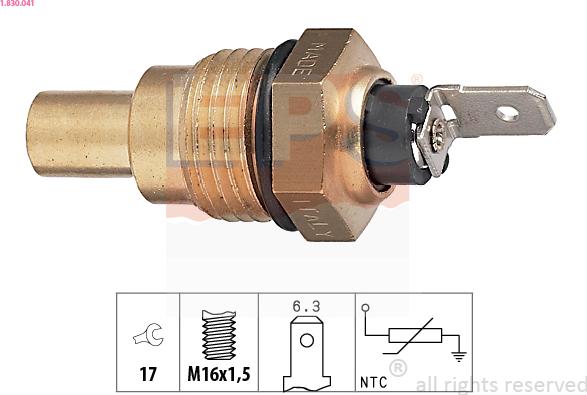 EPS 1.830.041 - Датчик, температура охлаждающей жидкости www.autospares.lv