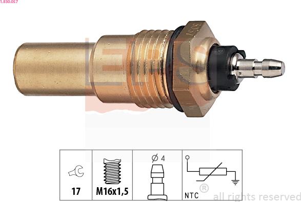 EPS 1.830.057 - Devējs, Dzesēšanas šķidruma temperatūra www.autospares.lv