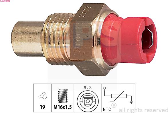 EPS 1.830.002 - Devējs, Dzesēšanas šķidruma temperatūra www.autospares.lv