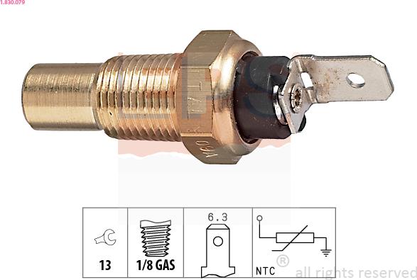 EPS 1.830.079 - Devējs, Dzesēšanas šķidruma temperatūra www.autospares.lv