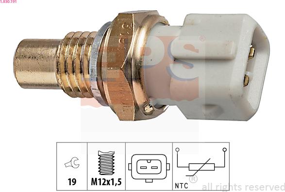 EPS 1.830.191 - Devējs, Eļļas temperatūra www.autospares.lv