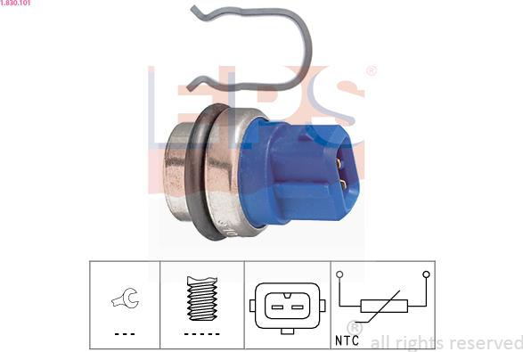 EPS 1.830.101 - Sensor, coolant temperature www.autospares.lv