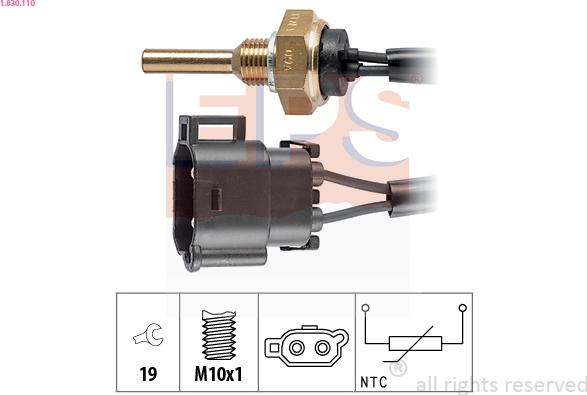 EPS 1.830.110 - Devējs, Dzesēšanas šķidruma temperatūra www.autospares.lv