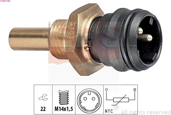 EPS 1.830.183 - Devējs, Dzesēšanas šķidruma temperatūra autospares.lv