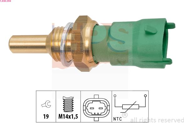 EPS 1.830.394 - Devējs, Dzesēšanas šķidruma temperatūra www.autospares.lv