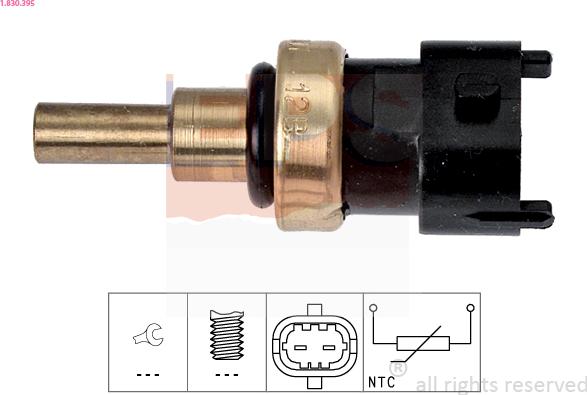 EPS 1.830.395 - Devējs, Dzesēšanas šķidruma temperatūra www.autospares.lv