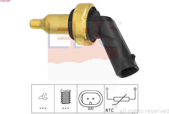 EPS 1.830.390 - Devējs, Dzesēšanas šķidruma temperatūra www.autospares.lv