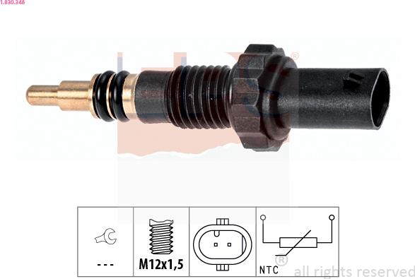 EPS 1.830.348 - Devējs, Dzesēšanas šķidruma temperatūra www.autospares.lv