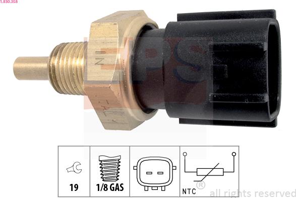 EPS 1.830.358 - Devējs, Eļļas temperatūra www.autospares.lv