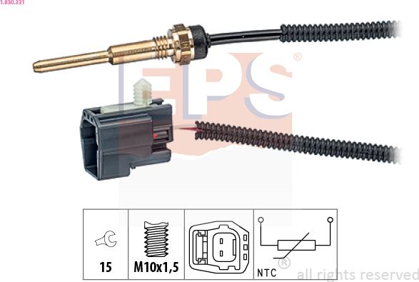 EPS 1.830.331 - Devējs, Dzesēšanas šķidruma temperatūra www.autospares.lv