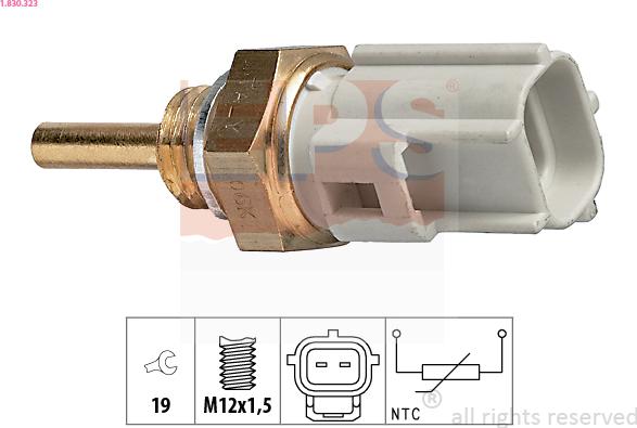 EPS 1.830.323 - Devējs, Dzesēšanas šķidruma temperatūra www.autospares.lv