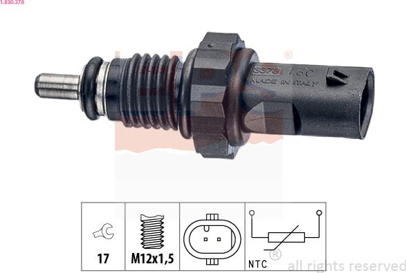 EPS 1.830.378 - Devējs, Eļļas temperatūra www.autospares.lv