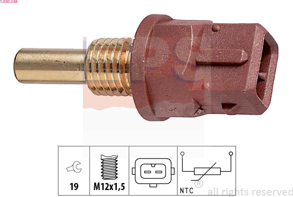 EPS 1.830.248 - Devējs, Eļļas temperatūra www.autospares.lv