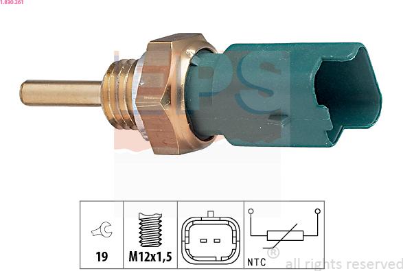 EPS 1.830.261 - Devējs, Dzesēšanas šķidruma temperatūra www.autospares.lv