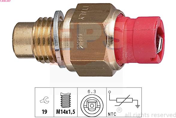 EPS 1.830.267 - Devējs, Eļļas temperatūra www.autospares.lv