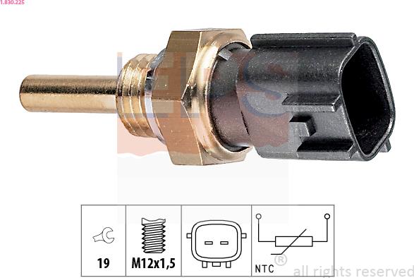 EPS 1.830.225 - Sensor, oil temperature www.autospares.lv