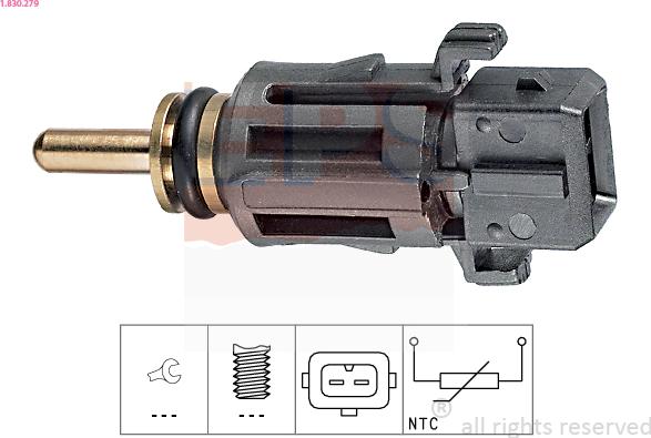 EPS 1.830.279 - Devējs, Dzesēšanas šķidruma temperatūra www.autospares.lv