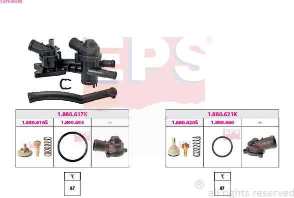 EPS 1.879.955KK - Termostats, Dzesēšanas šķidrums www.autospares.lv