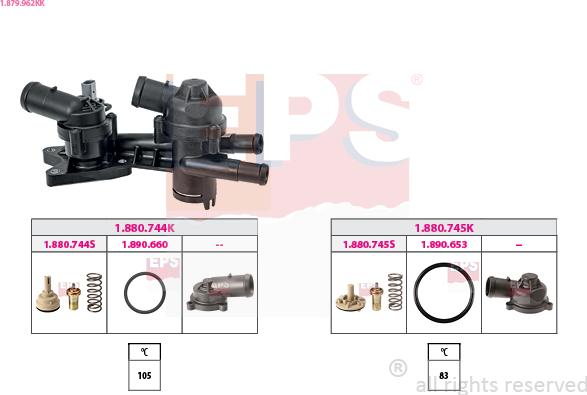 EPS 1.879.962KK - Termostats, Dzesēšanas šķidrums www.autospares.lv