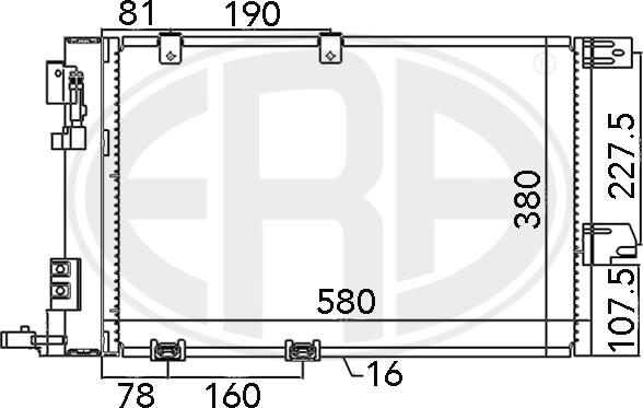 ERA 667043 - Kondensators, Gaisa kond. sistēma www.autospares.lv