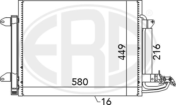 ERA 667054 - Kondensators, Gaisa kond. sistēma www.autospares.lv