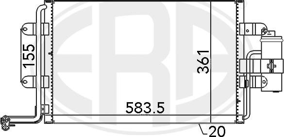 ERA 667062 - Kondensators, Gaisa kond. sistēma autospares.lv