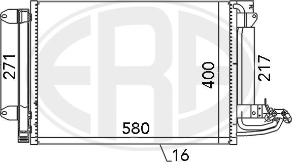 ERA 667003 - Kondensators, Gaisa kond. sistēma www.autospares.lv