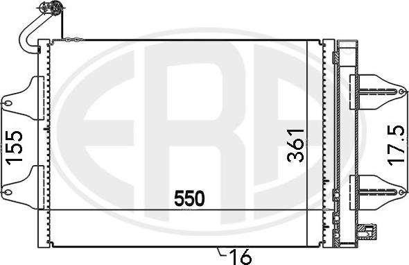 ERA 667017 - Kondensators, Gaisa kond. sistēma www.autospares.lv