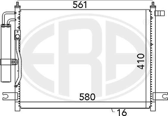 ERA 667034 - Kondensators, Gaisa kond. sistēma www.autospares.lv