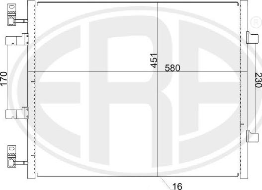 ERA 667156 - Kondensators, Gaisa kond. sistēma www.autospares.lv