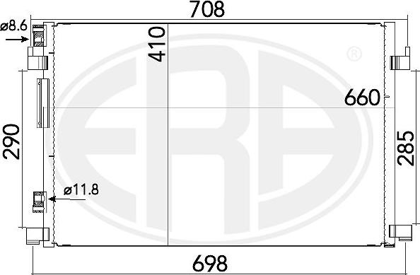 ERA 667165 - Kondensators, Gaisa kond. sistēma www.autospares.lv