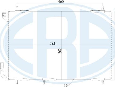 ERA 667167 - Kondensators, Gaisa kond. sistēma www.autospares.lv