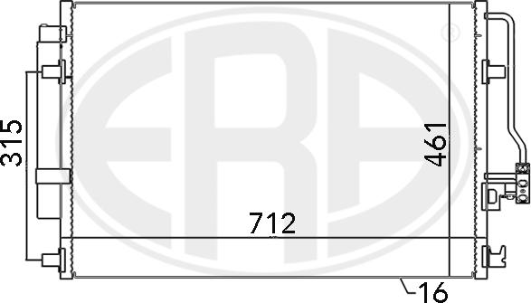 ERA 667110 - Kondensators, Gaisa kond. sistēma autospares.lv