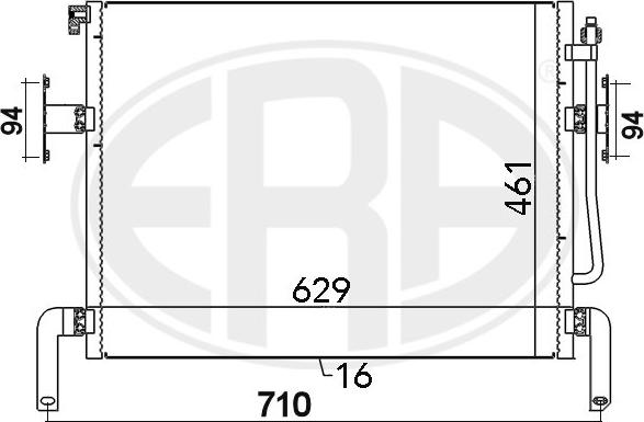 ERA 667121 - Kondensators, Gaisa kond. sistēma www.autospares.lv