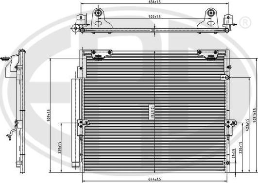 ERA 667318 - Kondensators, Gaisa kond. sistēma www.autospares.lv