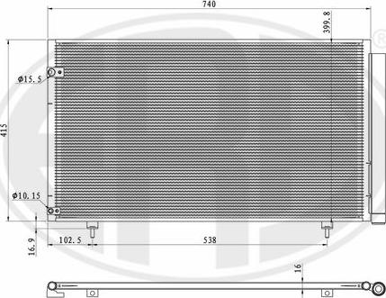 ERA 667333 - Kondensators, Gaisa kond. sistēma www.autospares.lv