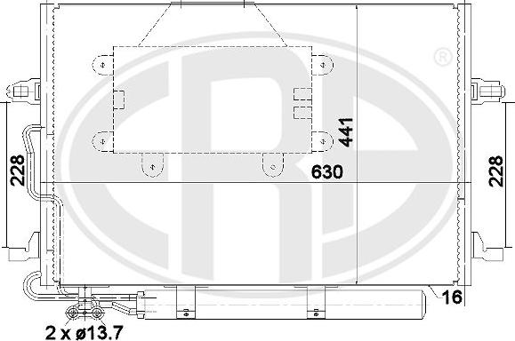 ERA 667252 - Kondensators, Gaisa kond. sistēma www.autospares.lv