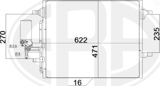 ERA 667202 - Kondensators, Gaisa kond. sistēma www.autospares.lv