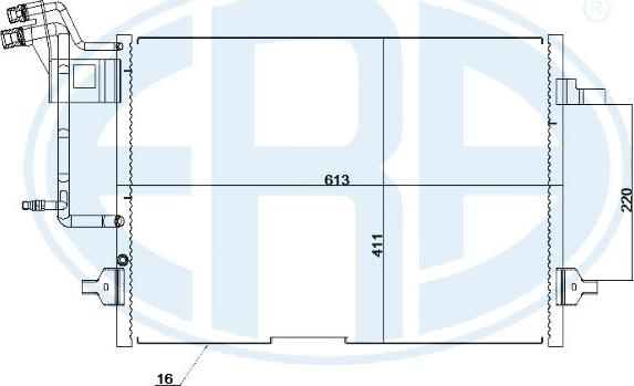 ERA 667216 - Kondensators, Gaisa kond. sistēma www.autospares.lv