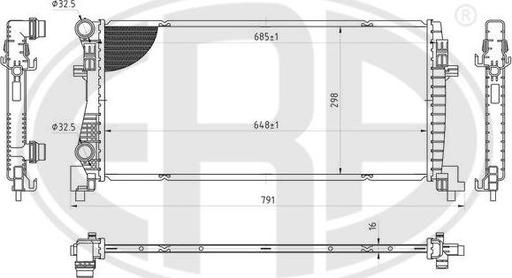 ERA 673451 - Radiators, Motora dzesēšanas sistēma www.autospares.lv