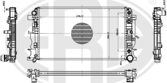 ERA 673471 - Radiators, Motora dzesēšanas sistēma www.autospares.lv