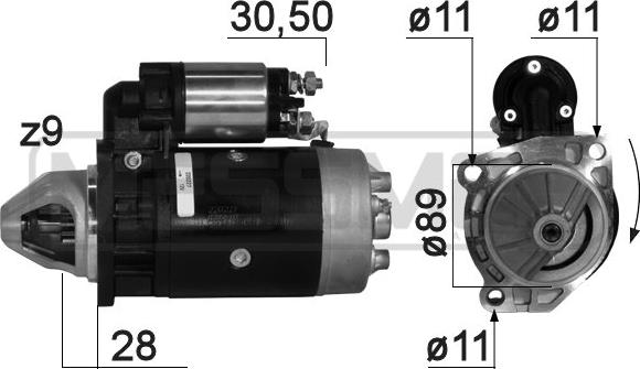 ERA 11640 - Starter www.autospares.lv