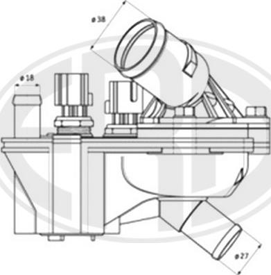 ERA 350349 - Термостат охлаждающей жидкости / корпус www.autospares.lv