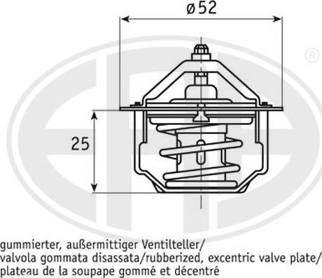 ERA 350351A - Термостат охлаждающей жидкости / корпус www.autospares.lv