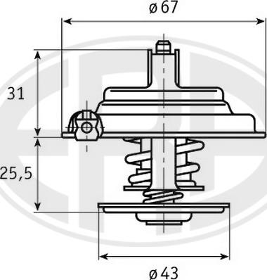 ERA 350279 - Coolant thermostat / housing www.autospares.lv