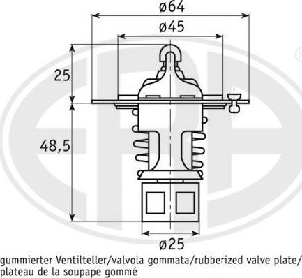 ERA 350232A - Термостат охлаждающей жидкости / корпус www.autospares.lv