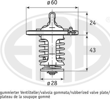 ERA 350220 - Термостат охлаждающей жидкости / корпус www.autospares.lv