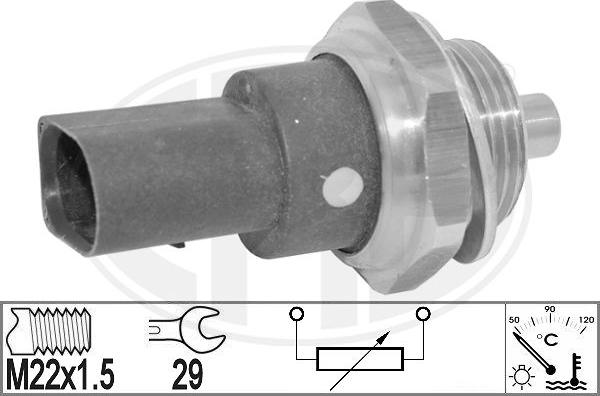 ERA 330923 - Devējs, Dzesēšanas šķidruma temperatūra www.autospares.lv