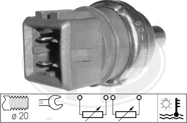 ERA 330497 - Датчик, температура охлаждающей жидкости www.autospares.lv